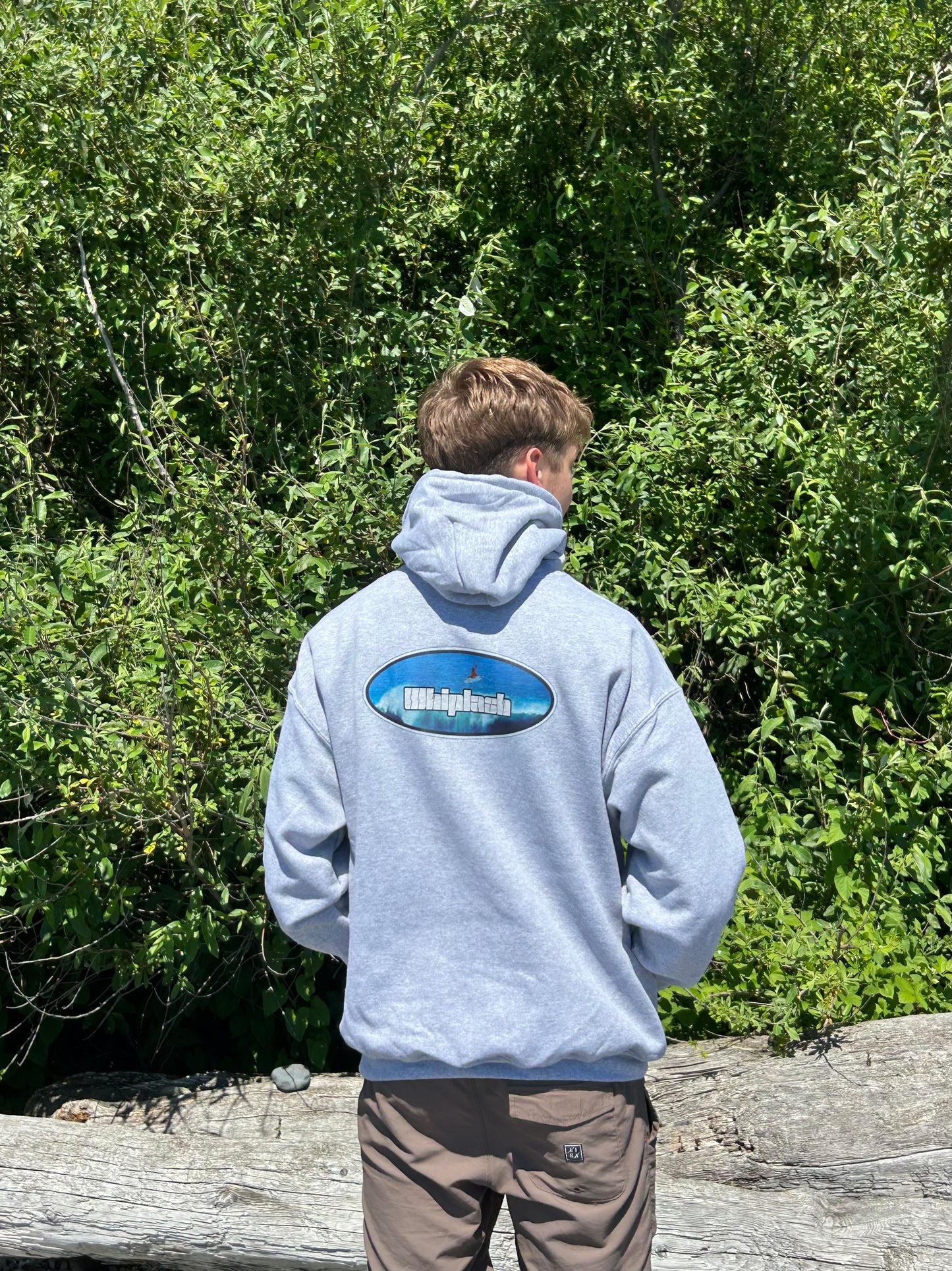 Grey Quad-Hit Surf Hoodie