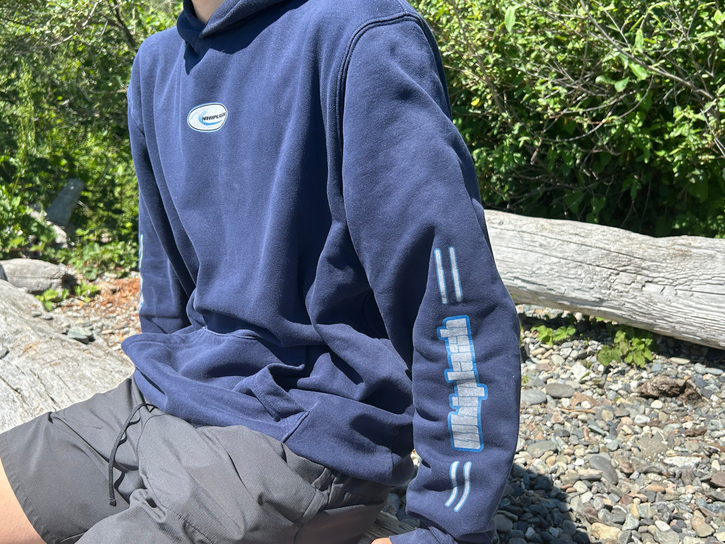Navy Blue Quad-Hit Surf Hoodie