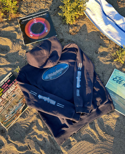 Navy Blue Quad-Hit Surf Hoodie