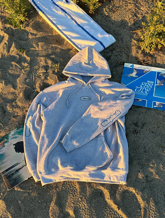 Grey Quad-Hit Surf Hoodie
