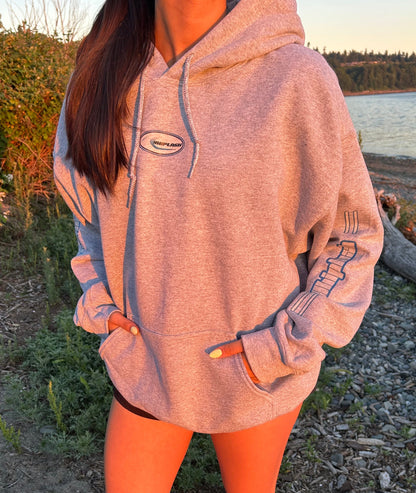Grey Quad-Hit Surf Hoodie