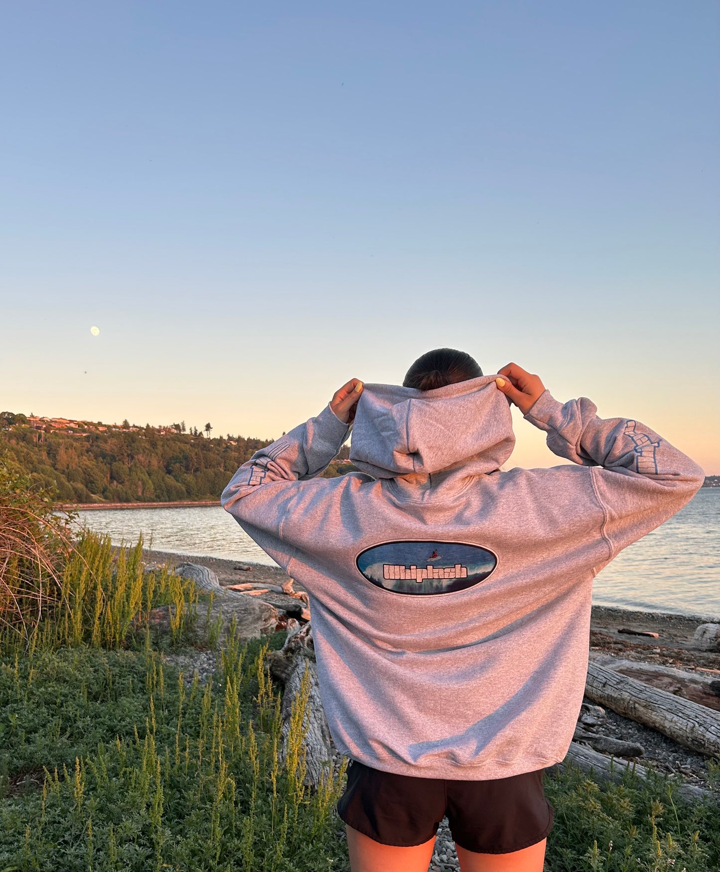 Grey Quad-Hit Surf Hoodie