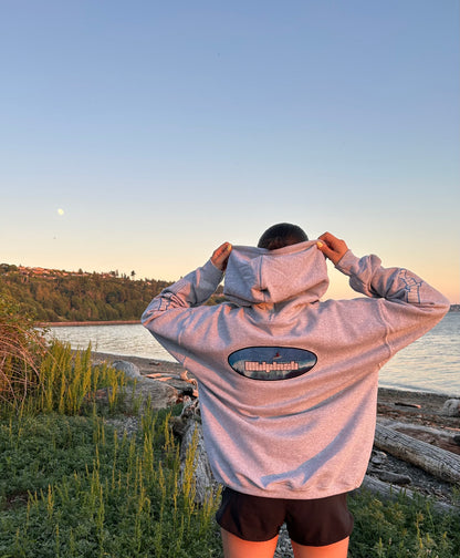 Grey Quad-Hit Surf Hoodie