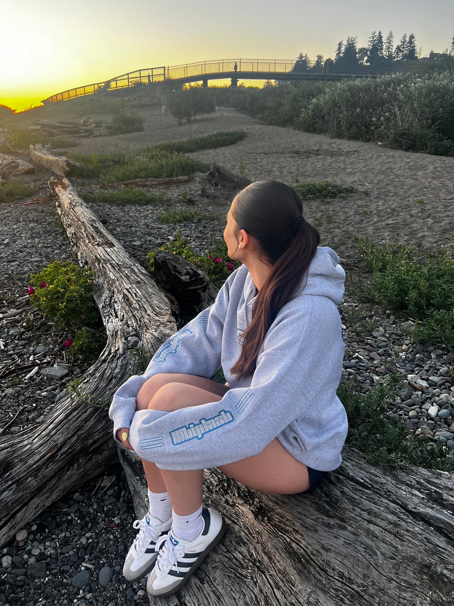 Grey Quad-Hit Surf Hoodie