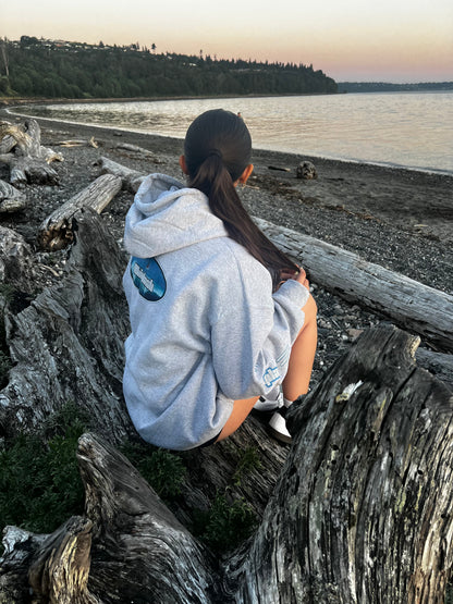 Grey Quad-Hit Surf Hoodie