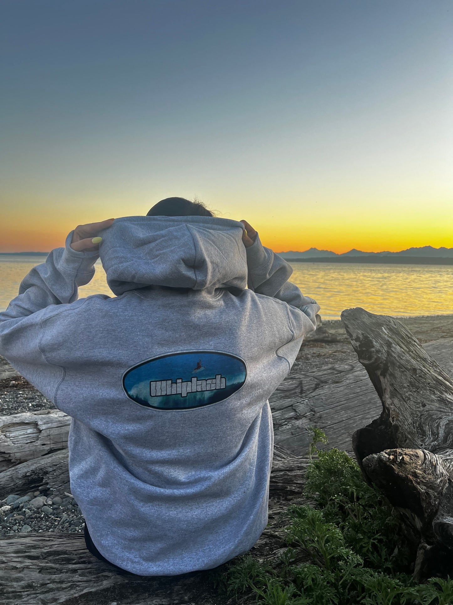 Grey Quad-Hit Surf Hoodie