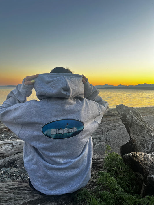 Grey Quad-Hit Surf Hoodie